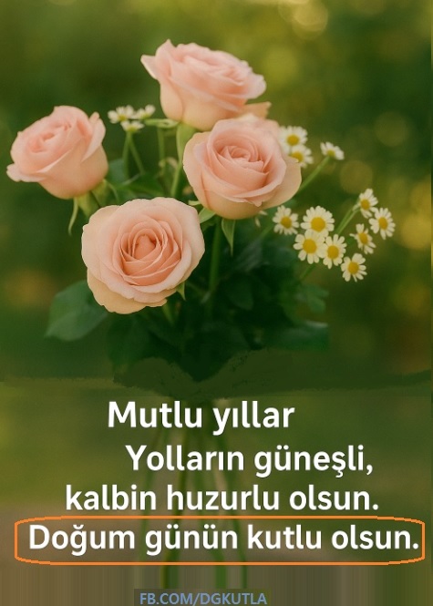 GÜLLÜ DOĞUM GÜNÜ TEBRİK KART