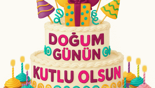 Pastalı Doğum Günü Kutlama Kartları