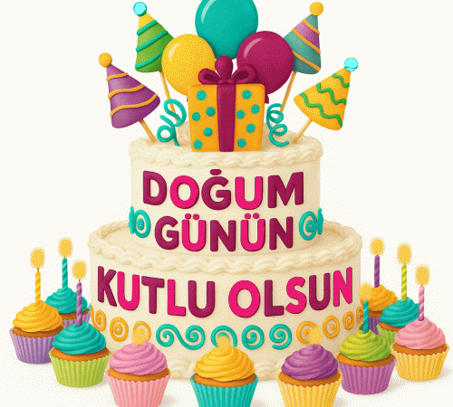 Pastalı Doğum Günü Kutlama Kartları