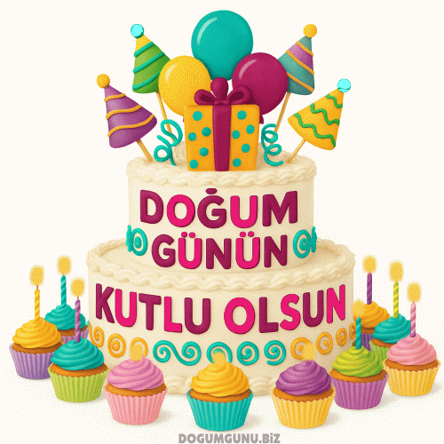 Doğum günün kutlu olsun pasta gif